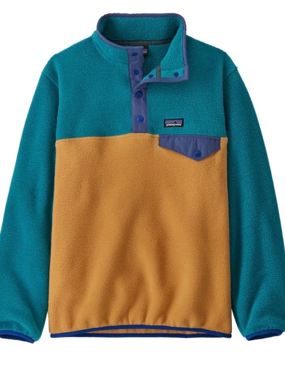 Patagonia Kids' Lightweight Synchilla Snap-T Pullover in Dried Mango - outdoors